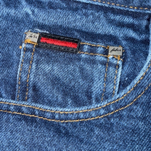 Rare Vintage Y2K FUBU Denim Blue Women's Juniors Button Accented Shorts - Picture 4 of 13